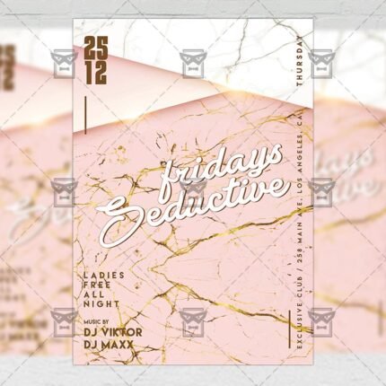 Seductive Fridays Flyer - Club PSD Template