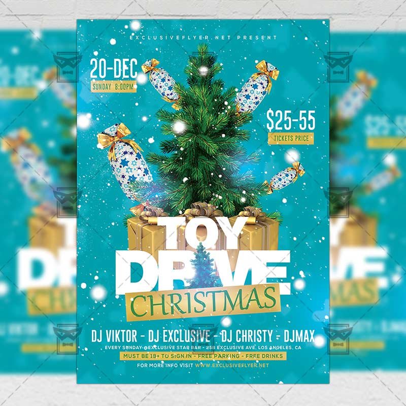 xmas_toy_drive-premium-flyer-template-1.jpg Xmas Toy Drive Flyer - Winter PSD Template