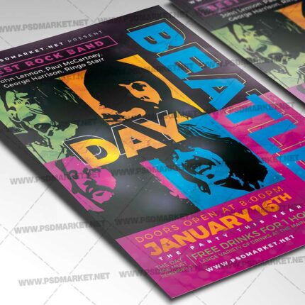 Download Beatles Night Flyer - PSD Template-2
