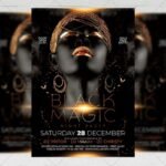 Black Magic Night Flyer - Club PSD Template