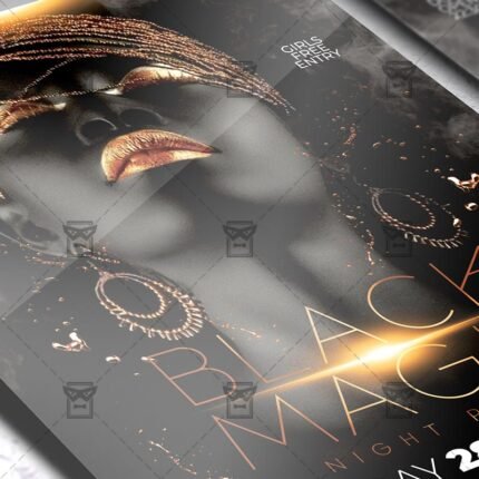 Black Magic Night Flyer - Club PSD Template