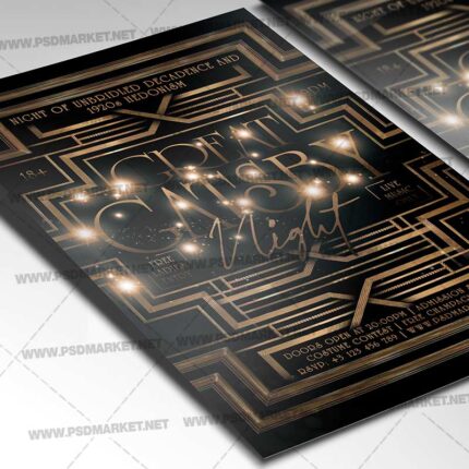 Download Great Gatsby Night Flyer - PSD Template-2