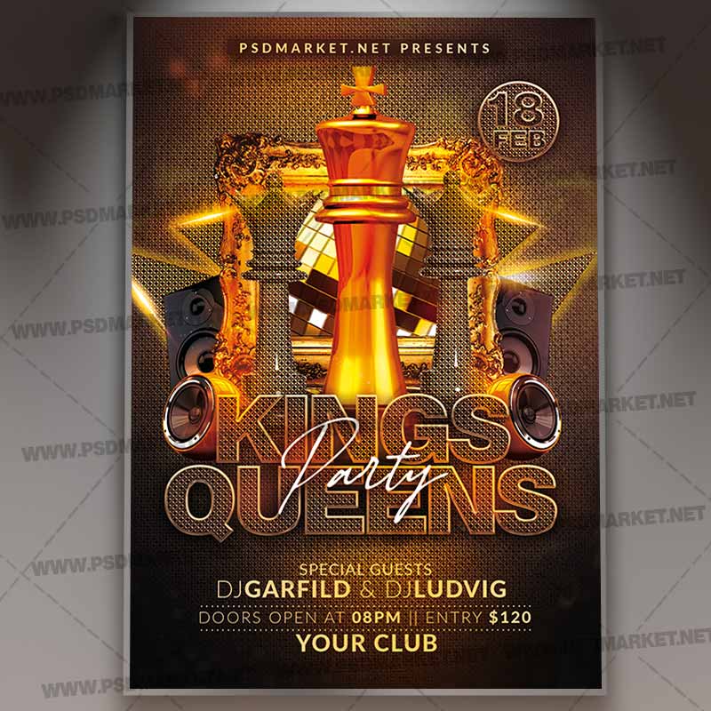 kings_queens_flyer_psd_psdmarket_1.jpg Download Kings Queens Flyer - PSD Template