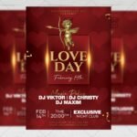Love Day Party Flyer - Winter PSD Template