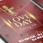 Love Day Party Flyer - Winter PSD Template