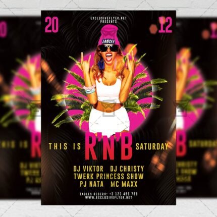 R'n'B Saturdays Flyer - Club PSD Template