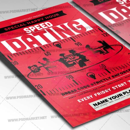 Download Speed Dating Party Night Flyer - PSD Template-2