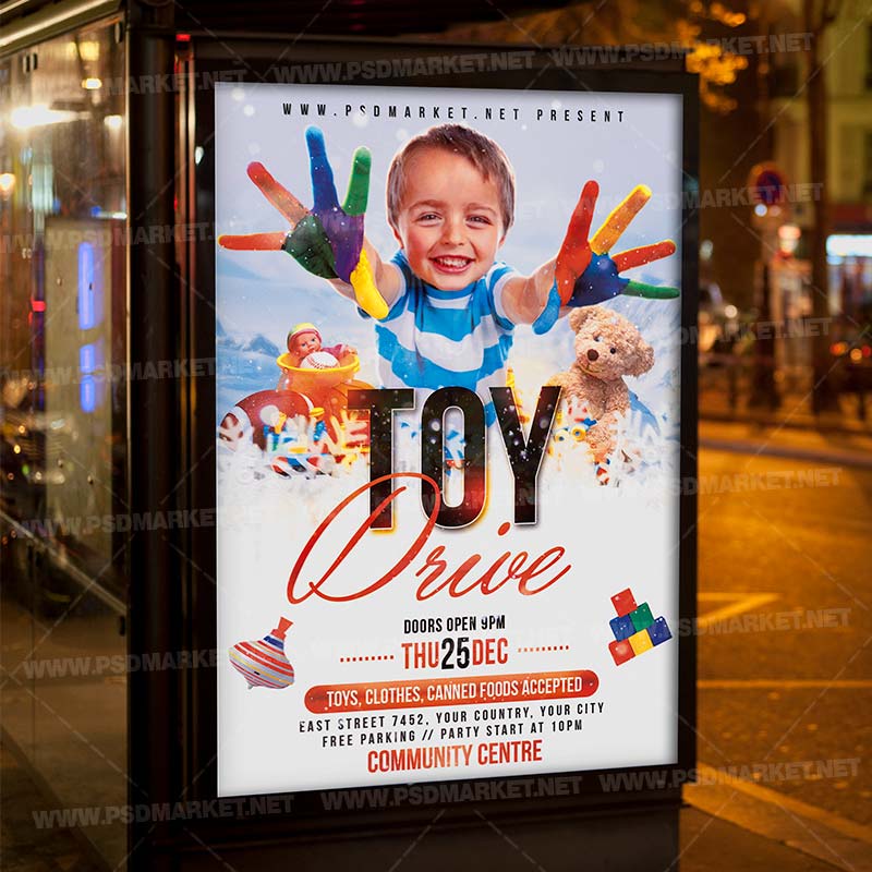 toy_drive_party_flyer_psd_psdmarket_3.jpg Download Toy Drive Party Flyer - PSD Template-3