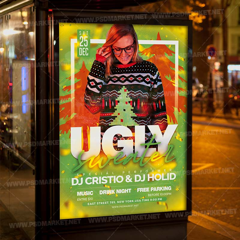 ugly_sweater_night_flyer_psd_psdmarket_3.jpg Download Ugly Sweater Night Flyer - PSD Template-3