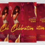 V-Day Celebration Flyer - Winter PSD Template