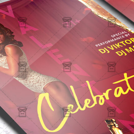 V-Day Celebration Flyer - Winter PSD Template