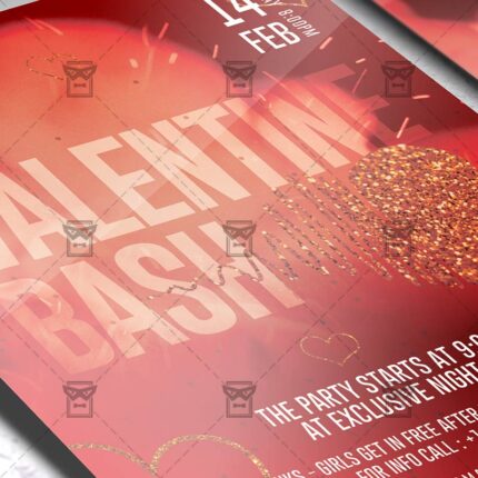 Valentine Bash Flyer - Winter PSD Template