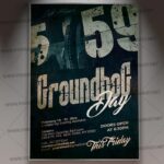 Groundhog Day Party - Flyer PSD Template