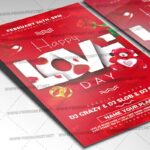 Download Happy Valentines Day My Love Flyer - PSD Template-2
