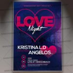 Download Love Night Minimal Template - Flyer PSD