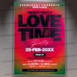 Download Love Time Party Flyer - PSD Template