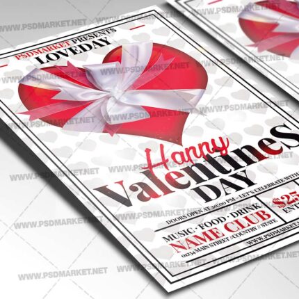 Download Minimal Valentines Day Template - Flyer PSD-2