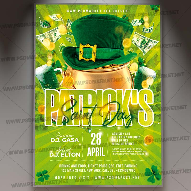 patricks_saint_day_flyer_psd_psdmarket_1.jpg Download Patricks Saint Day Flyer - PSD Template