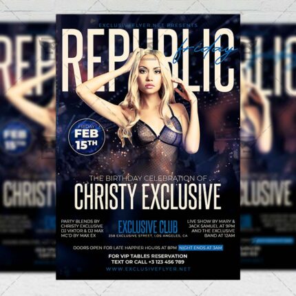 Republic Friday Template - Flyer PSD + Instagram Ready Size