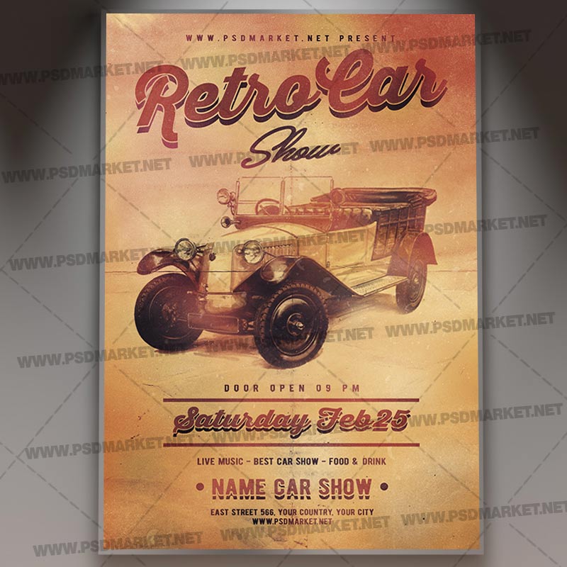 retro_car_show_flyer_psd_psdmarket_1.jpg Download Retro Car Show Flyer - PSD Template