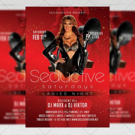 Seductive Saturdays Flyer - Club PSD Template