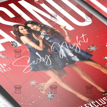Sexy Casino Night Flyer - Club PSD Template