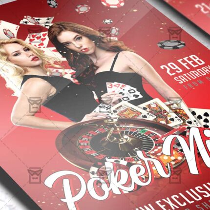 Sexy Poker Night Flyer - Club PSD Template
