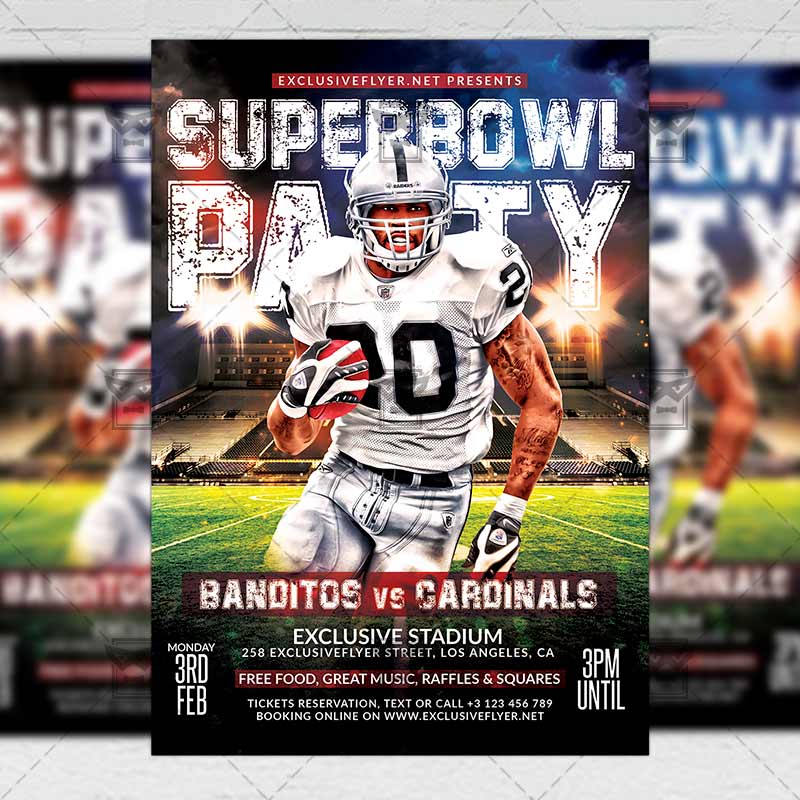 super_bowl_party-premium-flyer-template-1.jpg Super Bowl Party Template - Flyer PSD + Instagram Ready Size - Image 1