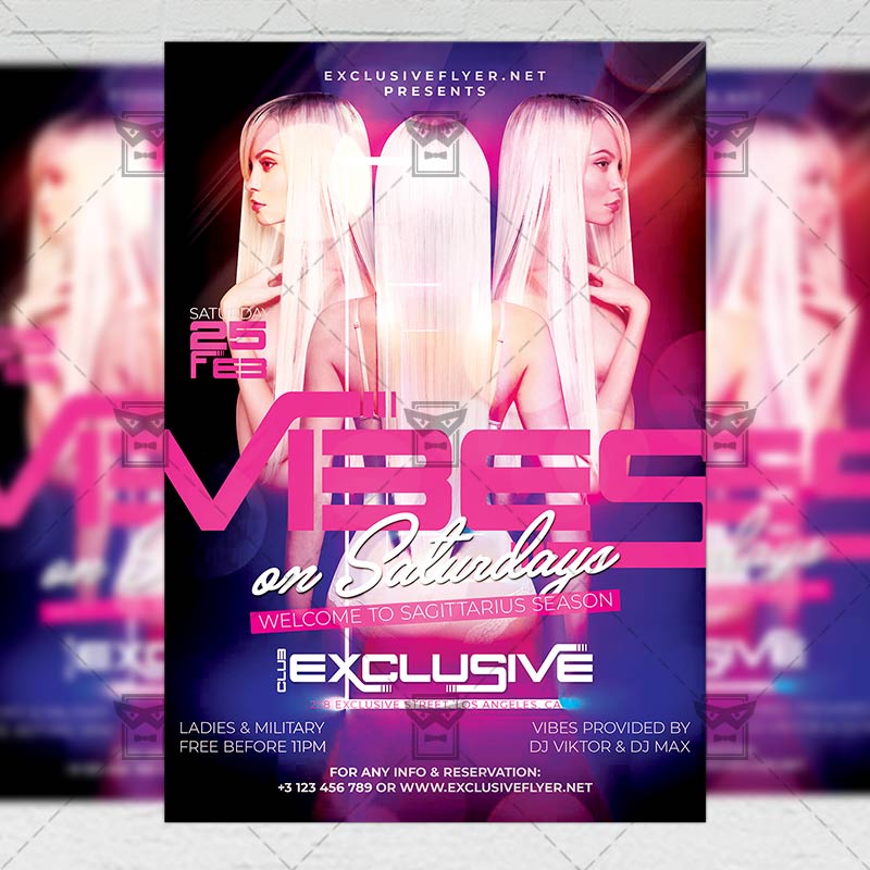vibes_on_saturdays-premium-flyer-template-1.jpg Vibes on Saturdays Template - Flyer PSD + Instagram Ready Size