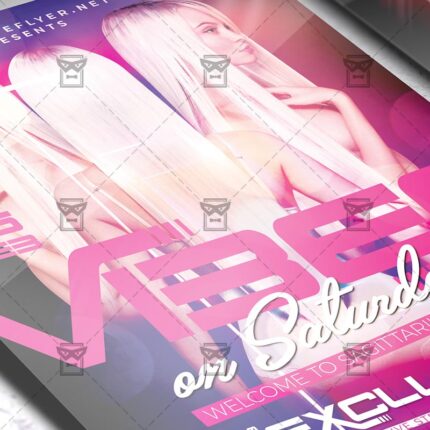 Vibes on Saturdays Template - Flyer PSD + Instagram Ready Size