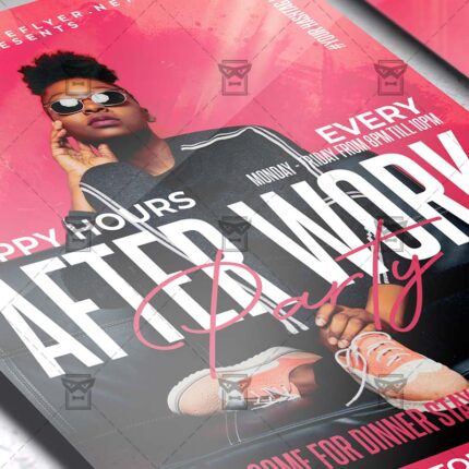 After Work Party Template - Flyer PSD + Instagram Ready Size
