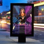 Champagne Showers Template - Flyer PSD + Instagram Ready Size