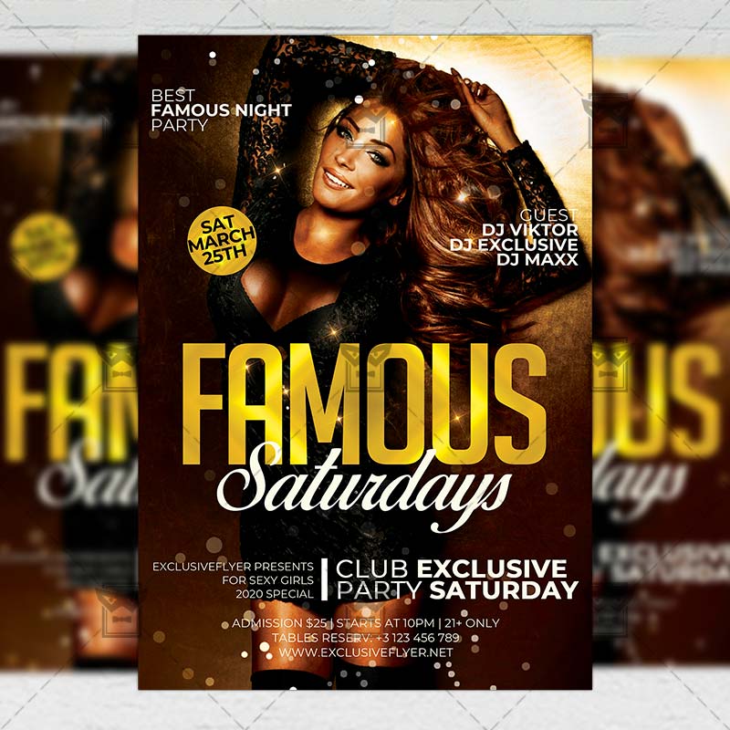 famous_saturdays-premium-flyer-template-1.jpg Famous Saturdays Template - Flyer PSD + Instagram Ready Size