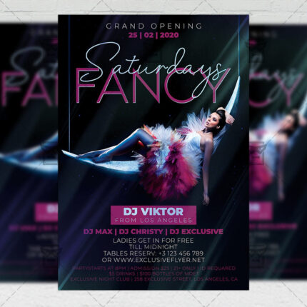 Fancy Saturdays Template - Flyer PSD + Instagram Ready Size