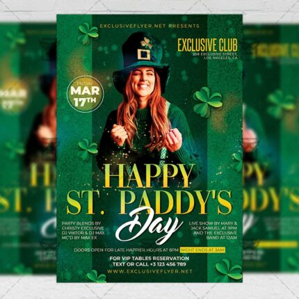Happy St. Paddy's Day Template - Flyer PSD + Instagram Ready Size