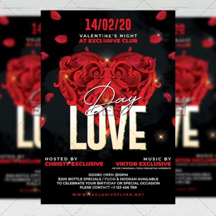 Love Day Template – Flyer PSD + Instagram Ready Size