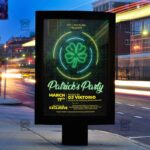 Neon St. Patrick's Party Template - Flyer PSD + Instagram Ready Size