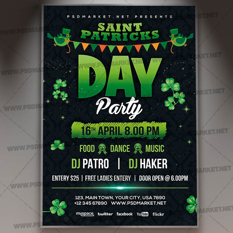 patricks_day_night_flyer_psd_psdmarket_1.jpg Download Patricks Day Night Template - Flyer PSD