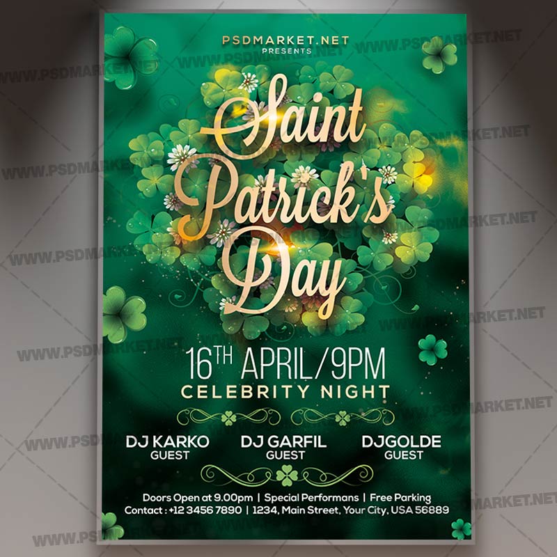 patricks_day_party_flyer_psd_psdmarket_1.jpg Download Patricks Day Party Template - Flyer PSD
