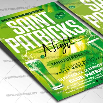 Download Saint Patricks Night Party Template - Flyer PSD-2