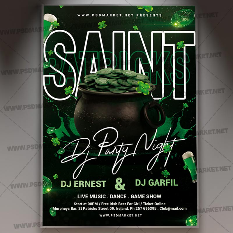 saint_patricks_party_event_flyer_psdmarket_1.jpg Download Saint Patricks Party Event Template - Flyer PSD