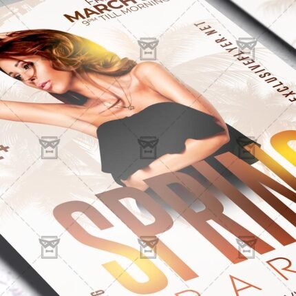 Spring Party Template - Flyer PSD + Instagram Ready Size