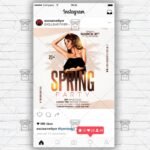 Spring Party Template - Flyer PSD + Instagram Ready Size