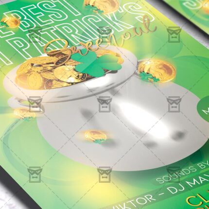 St. Patrick's Greenout Template - Flyer PSD + Instagram Ready Size