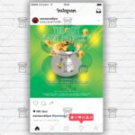 St. Patrick's Greenout Template - Flyer PSD + Instagram Ready Size