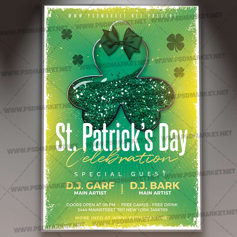 st_patricks_day_event_party_flyer_psd_psdmarket_1.jpg Download St. Patricks Day Event Party Template - Flyer PSD
