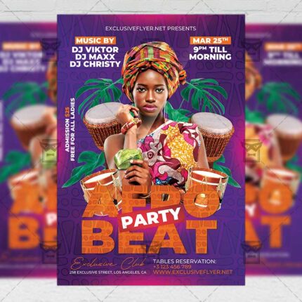 Afro Beat Party Flyer Template