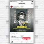 Bar Opening Template - Flyer PSD + Instagram Ready Size
