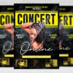 Big Online Concert Template - Flyer PSD + Instagram Ready Size