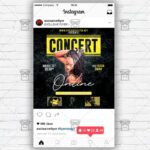 Big Online Concert Template - Flyer PSD + Instagram Ready Size